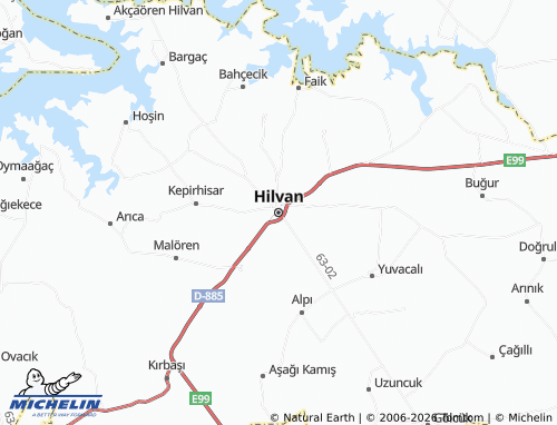 MICHELIN Hilvan map - ViaMichelin