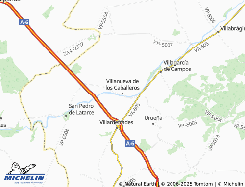 MICHELIN Villanueva de los Caballeros map - ViaMichelin