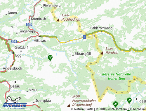 Mappa MICHELIN Sibratsgfäll - ViaMichelin