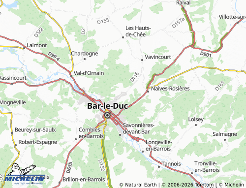 MICHELIN Behonne map - ViaMichelin
