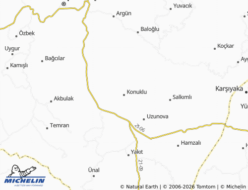 Mapa MICHELIN Konuklu - ViaMichelin