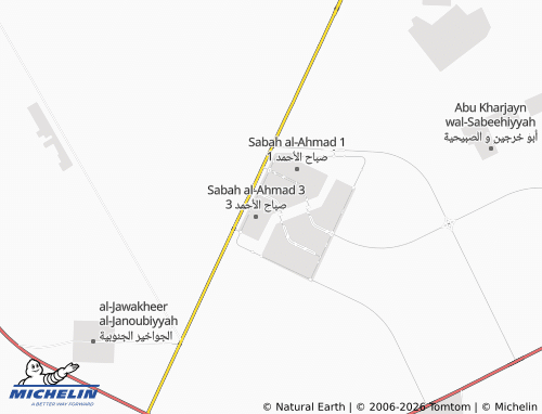 MICHELIN Sabah Al Ahmad 3 Block 2 map - ViaMichelin