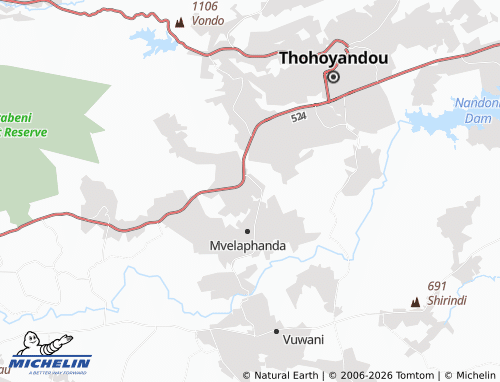 Mappa MICHELIN Tshishushuru - ViaMichelin