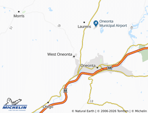 Carte MICHELIN West Oneonta - ViaMichelin