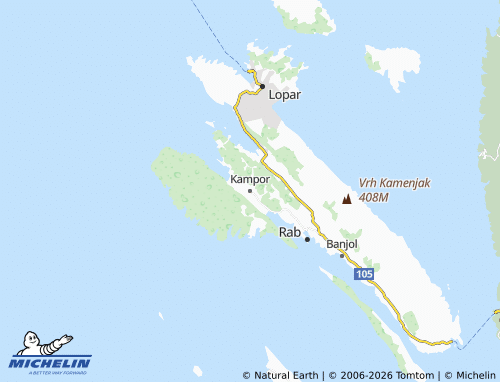 Mapa MICHELIN Kampor - ViaMichelin