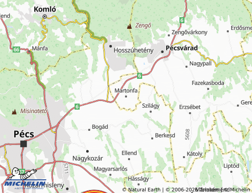 MICHELIN-Landkarte Martonfa - ViaMichelin