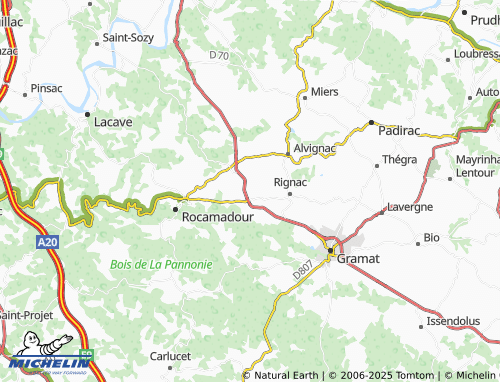 MICHELIN Blanat map - ViaMichelin
