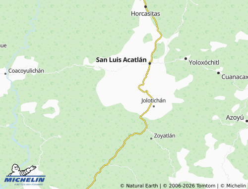 MICHELIN Piedra Ancha map - ViaMichelin