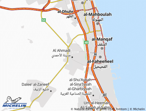 MICHELIN Al Ahmadi City 7 map - ViaMichelin