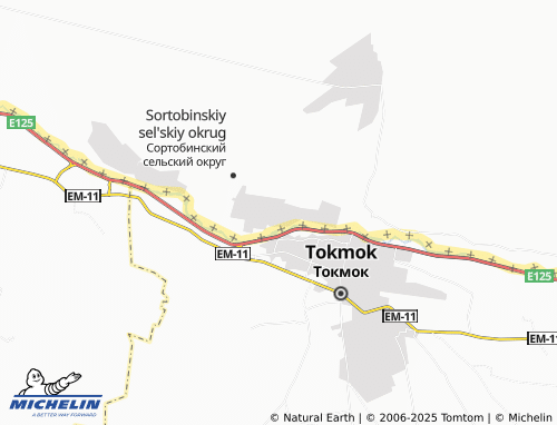 MICHELIN Sortobe map - ViaMichelin