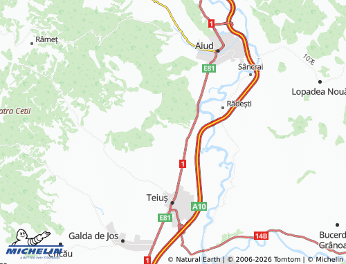 Mappa MICHELIN Gârbova De Jos - ViaMichelin