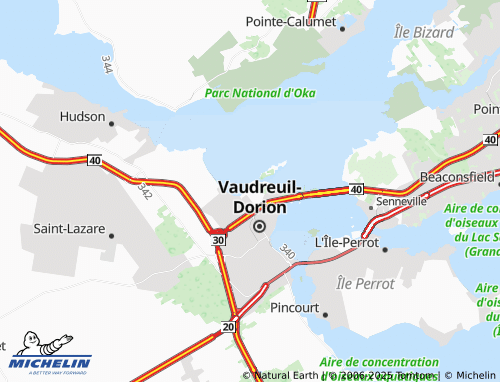MICHELIN Vaudreuil-sur-le-Lac map - ViaMichelin