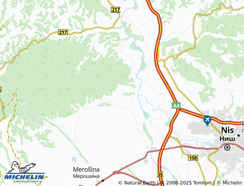 MICHELIN Sečanica map - ViaMichelin