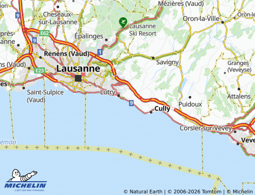 Carte MICHELIN Châtelard-Lutry - ViaMichelin