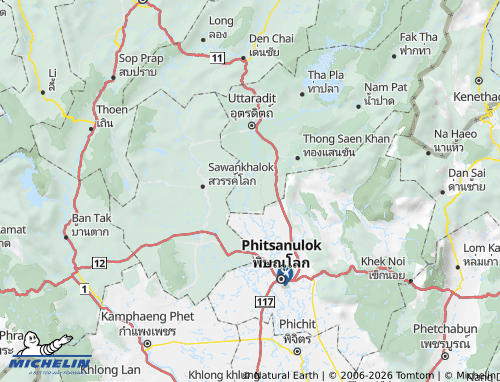 Mapa MICHELIN Amphoe Phichai - ViaMichelin