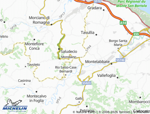 Mappa MICHELIN Trebbio di Montegridolfo - ViaMichelin