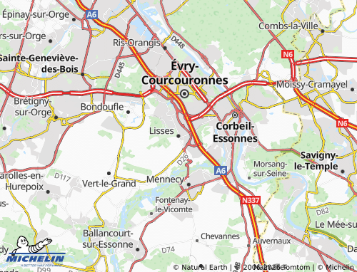 MICHELIN Lisses map - ViaMichelin