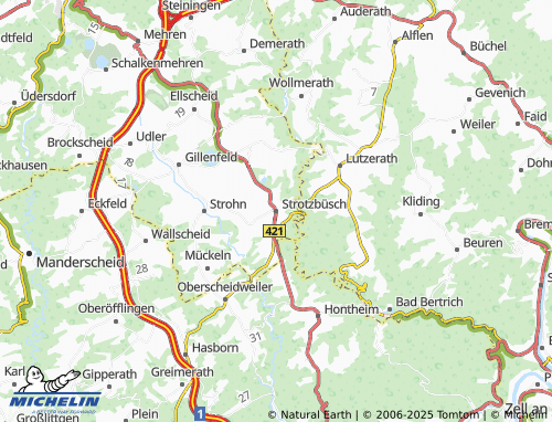 MICHELIN Strotzbüsch map - ViaMichelin