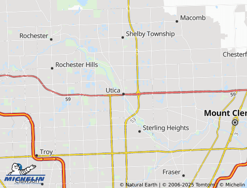 MICHELIN Utica map - ViaMichelin