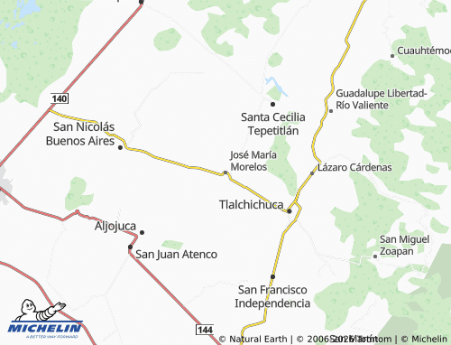 MICHELIN José María Morelos map - ViaMichelin