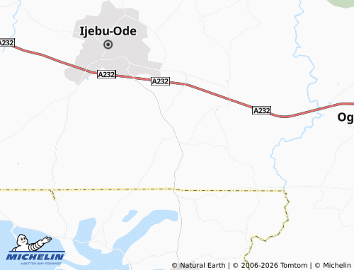 Mapa MICHELIN Odo-Lewu - ViaMichelin