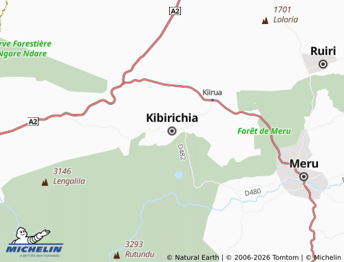 MICHELIN Kibirichia map - ViaMichelin