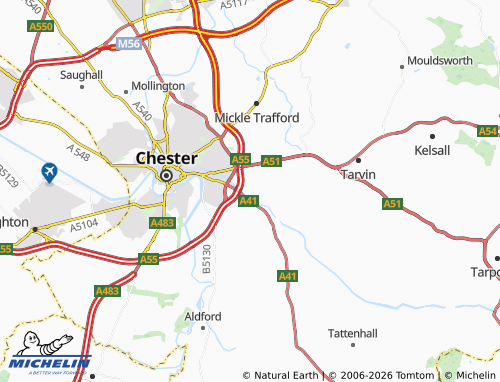 Mapa MICHELIN Christleton - ViaMichelin