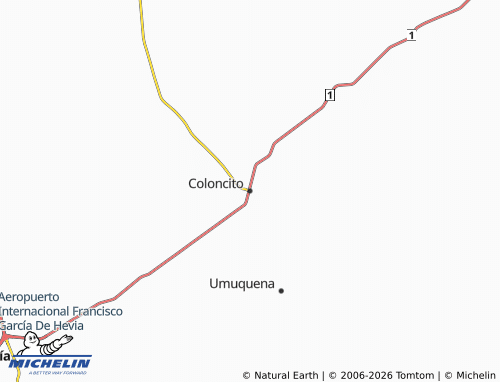 MICHELIN Coloncito map - ViaMichelin
