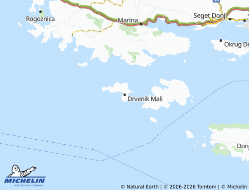 MICHELIN Drvenik Mali map - ViaMichelin