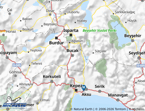 Mapa MICHELIN Bucak - ViaMichelin