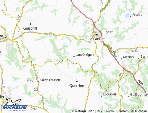 Mappa MICHELIN Lanvénégen - ViaMichelin
