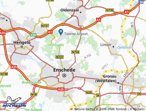 MICHELIN Lonneker map - ViaMichelin