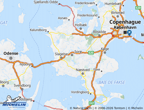 Mappa MICHELIN Selandia - ViaMichelin
