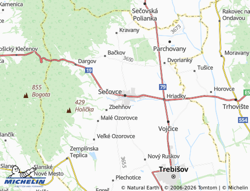 Mappa MICHELIN Sečovce - ViaMichelin