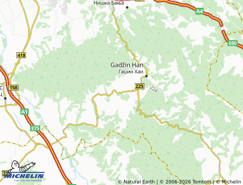 Mapa MICHELIN Grkinja - ViaMichelin