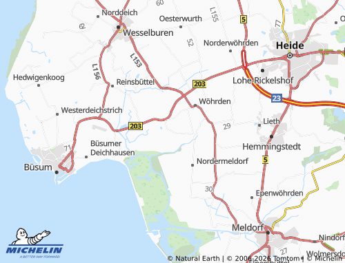 MICHELIN-Landkarte Büttlerdeich - ViaMichelin