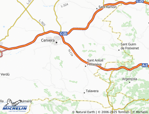 Carte MICHELIN Sant Pere dels Arquells - ViaMichelin