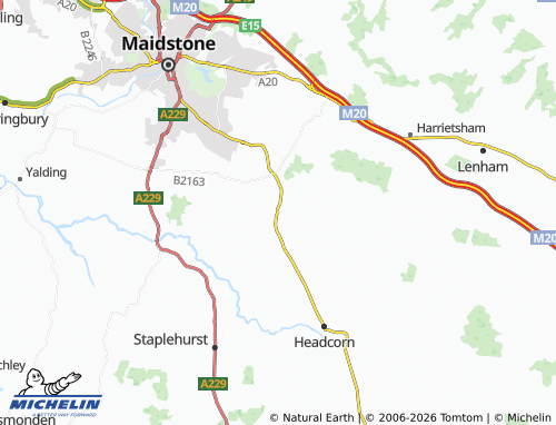 Carte MICHELIN Sutton Valence - ViaMichelin