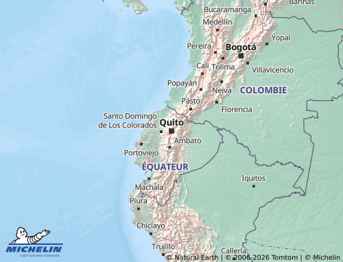 MICHELIN-Landkarte Ecuador - ViaMichelin