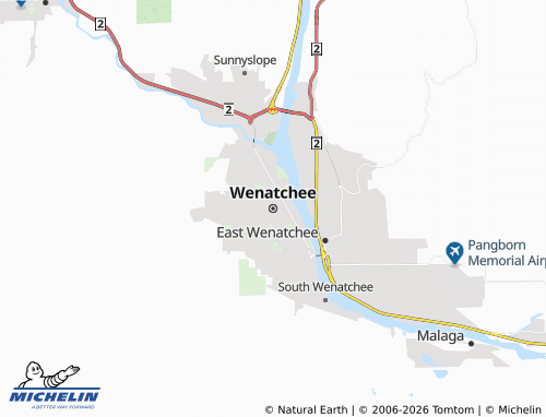 Mapa MICHELIN Wenatchee - ViaMichelin