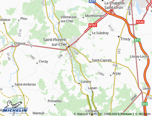 MICHELIN La Vallée du Cormier map - ViaMichelin