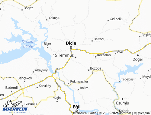 MICHELIN 15 Temmuz map - ViaMichelin