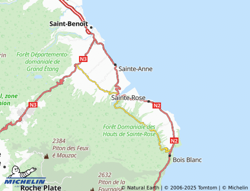 Mapa MICHELIN La Rivière de l'Est - ViaMichelin