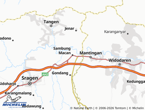 Carte MICHELIN Sambung Macan - ViaMichelin
