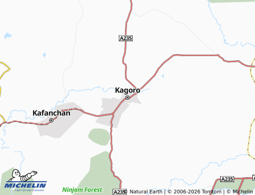 MICHELIN Kagoro map - ViaMichelin