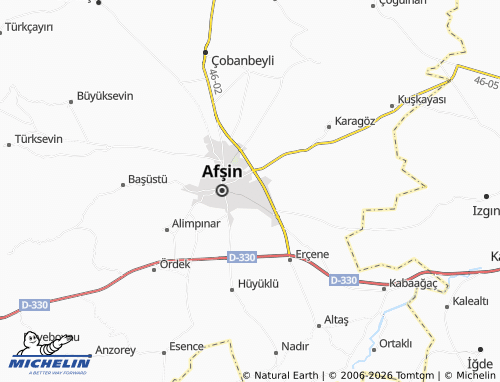 Mappa MICHELIN Afşinbey - ViaMichelin