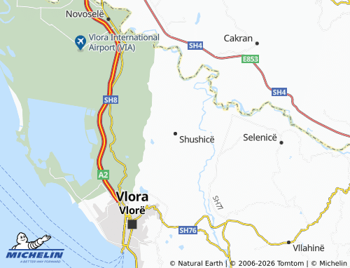 Mapa MICHELIN Shushicë - ViaMichelin
