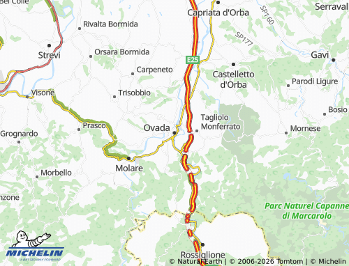 Mapa MICHELIN Ovada - ViaMichelin