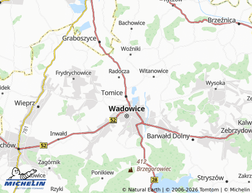 MICHELIN Tomice map - ViaMichelin