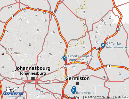 MICHELIN Edenvale Hospital map - ViaMichelin